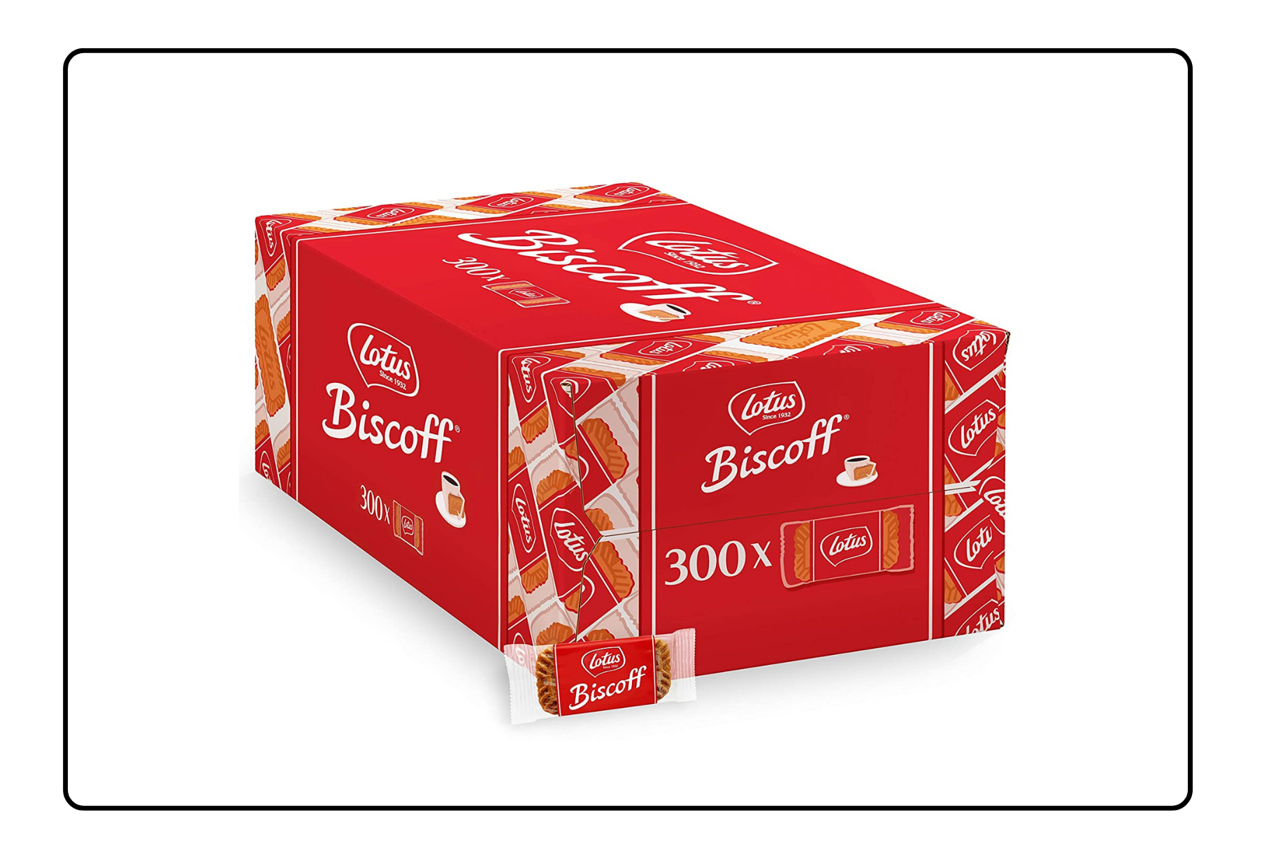 Lotus Biscoff Original Caramelised Single Biscuits Pack of 300 - racked  service