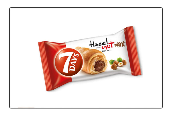 7 Days Croissant Hazelnut Flavour 80g (Pack of 10) Global Snacks