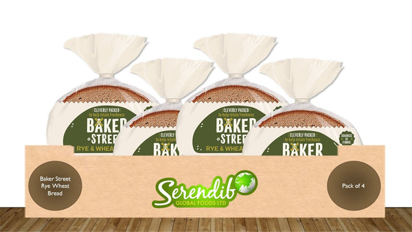 Baker Street Rye Wheat Bread | Pack of 4 | 500g each | Long Life Freshness Global Snacks