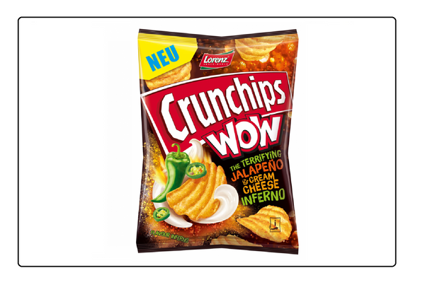Lorenz Crunchips WOW Jalapeno (Pack of 6 - 110g each) Global Snacks