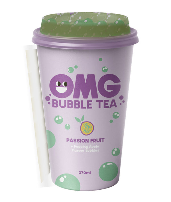 OMG BUBLE TEA 10 x 270ML - Normal Is Boring, Passion Fruit Bubble Tea Kit