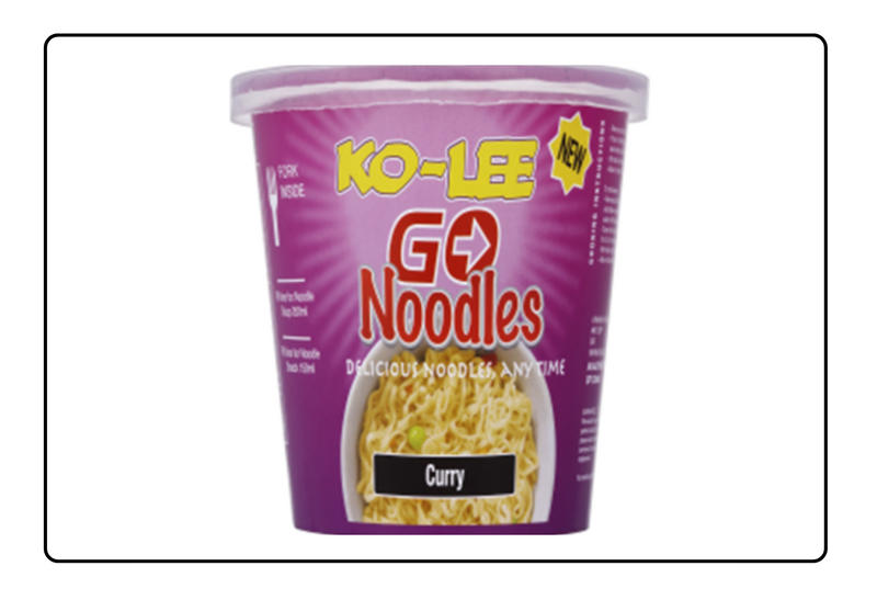 Ko-Lee Curry Flavour Go Noodles - Pack of 6 (65g each)