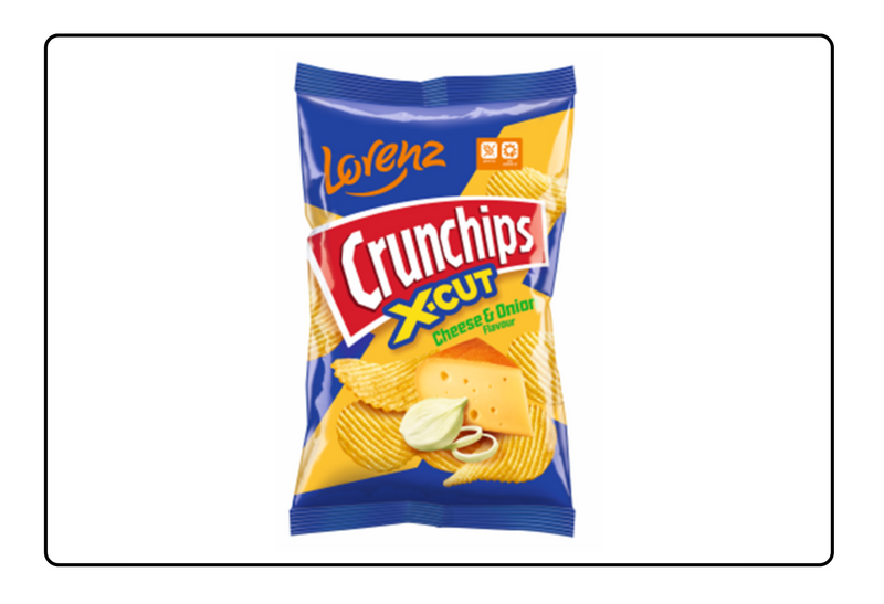 Lorenz Crunch-Chips  X-Cut Cheese Onion 75g X 12