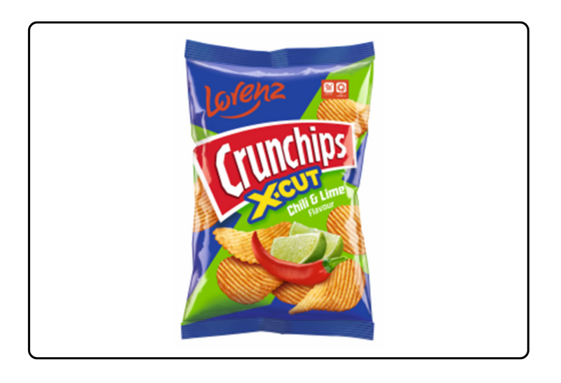 Lorenz Crunch-Chips X-Cut Chilli & Lime 130g X 10
