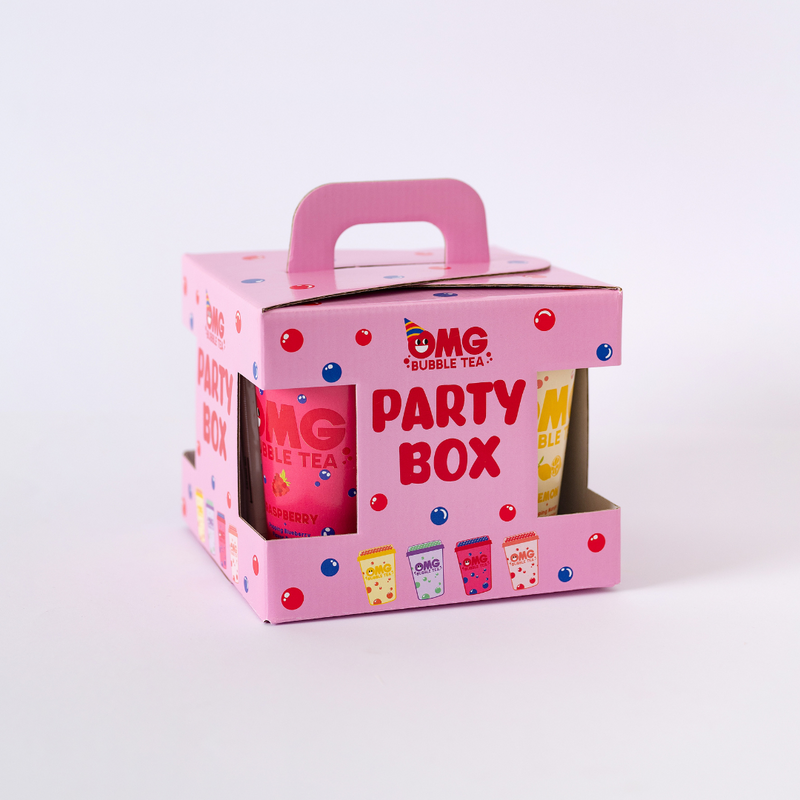 OMG Party Box - OMG Bubble Tea Mix Pack of 4 - 270ml Assorted Pack Bubble Tea