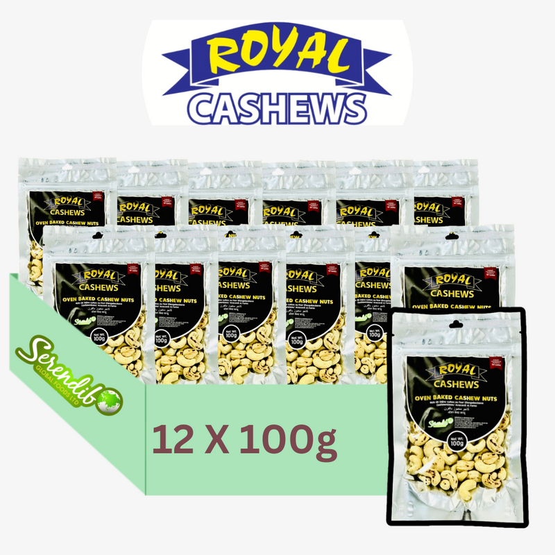 Royal Cashews | Oven Baked Cashew Nuts Premium Quality Cashew Nuts 100g (Pack Of 12)