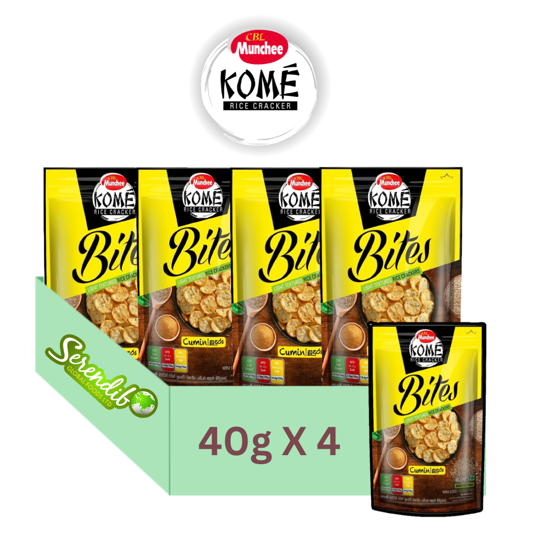 Munchee Kome Bites Rice Crackers Cumin Flavour Savoury & Crunchy Snack