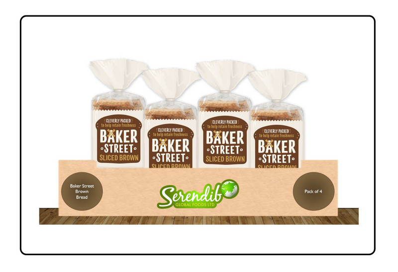 Baker Street Brown Bread | Pack of 4 | 600g each | Long Life Freshness