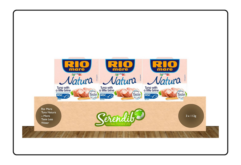 Rio Mare Tuna Natura - More Taste Less Water | Pack of 3 x 112g