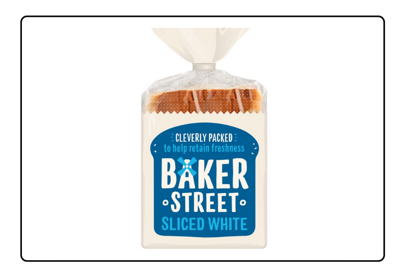 Baker Street White Bread Sliced 500g X 9pcs