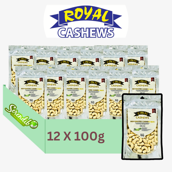 Royal Cashews | Dehydrated Cashew Nuts Premium Quality Cashew Nuts 100g (Pack Of 12)