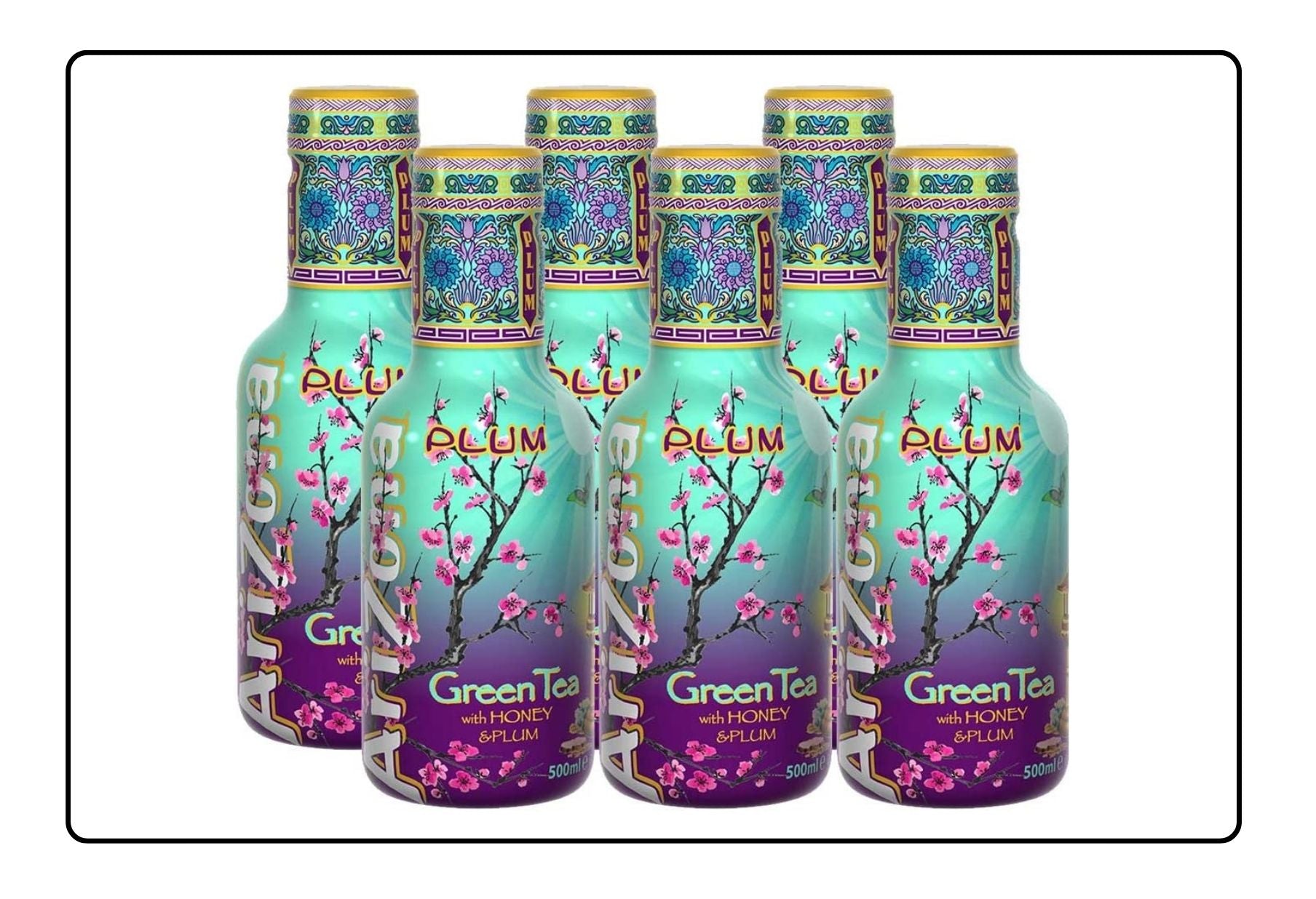 Arizona Green Tea and Plum 500ml X 6