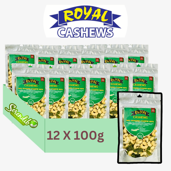 Royal Cashews | Dry Roasted Cashew Nuts Premium Quality Cashew Nuts 100g (Pack Of 12)