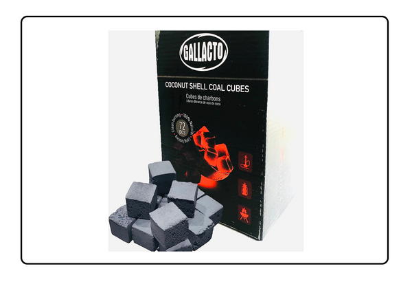 Gallacto Coconut Shell Charcoal Cubes -1kg (72 Cubes)