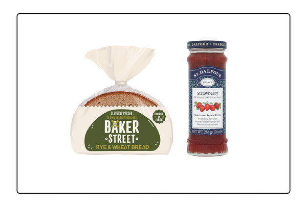 Baker Street 1 Rye Wheat Bread & St. Dalfour Strawberry Spread Global Snacks