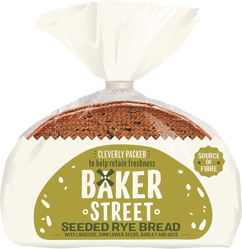 Baker Street Rye Seeded Bread | Pack of 4 | 500g each | Long Life Freshness Global Snacks