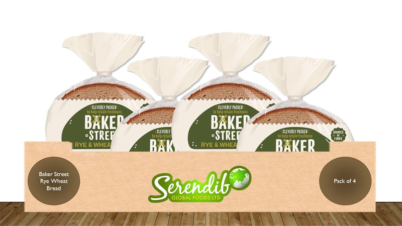 Baker Street Rye Wheat Bread | Pack of 4 | 500g each | Long Life Freshness Global Snacks