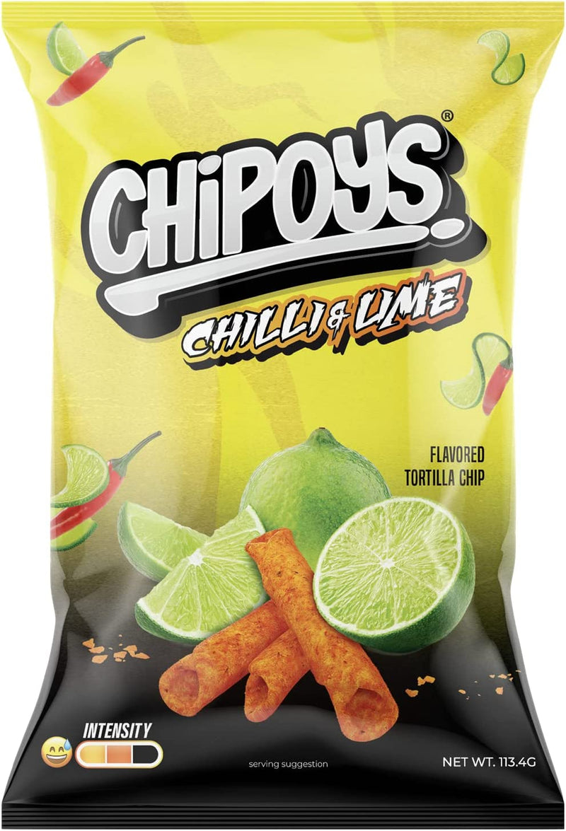 Chipoys Tortilla Chips | Chilli & Lemon flavour | Pack of 3 Global Snacks