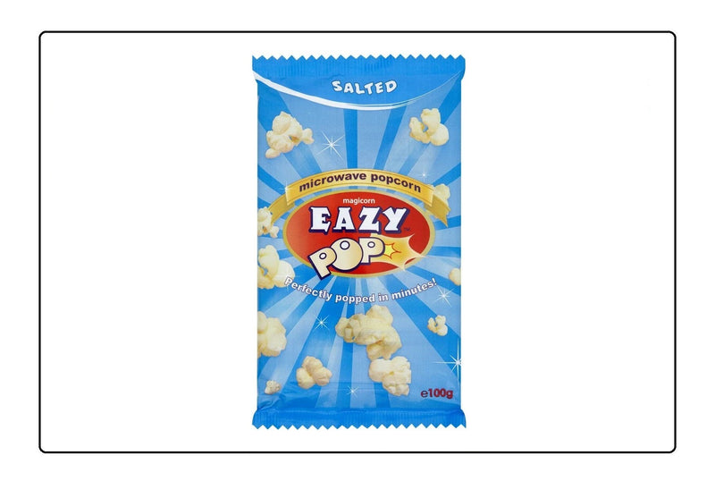 Eazypop Microwave Popcorn Salt 100 g 16 Pack Box Global Snacks