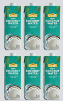 Refresh 100% Coconut Water 1 Litre Cecil - (Pack of 06) Natural Hydration