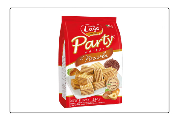Lago by Elledi Party Bags Hazelnut Wafers 250g (Pack of 3) Global Snacks