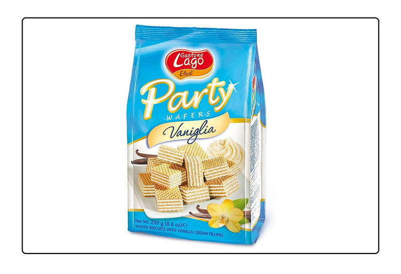 Lago by Elledi Party Bags Vanilla Wafers 250g (Pack of 3) Global Snacks