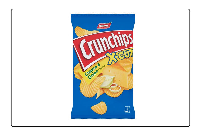 Lorenz Crunchips X-Cut Cheese/Onion (Pack of 6) 150g each Global Snacks