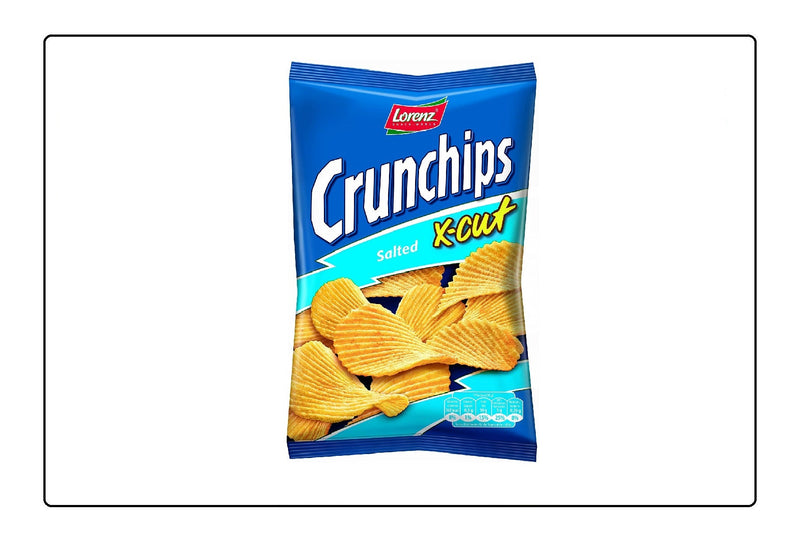 Lorenz Crunchips X-Cut Salted (Pack of 6) 150g each Global Snacks