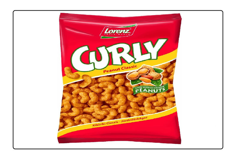 Lorenz Curly Peanut Classic 120 g Pack of 10 Global Snacks