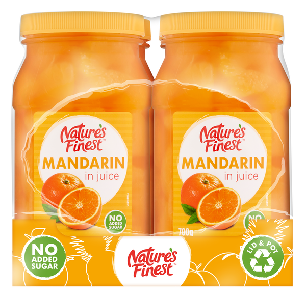 Nature's Finest Mandarin Fruit Slices In Juice 700G X 2