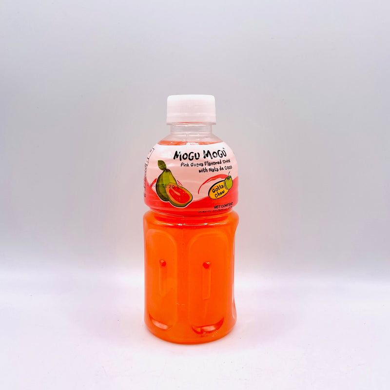 Mogu Mogu Pink Guava flavour 6 bottles with coconut chips (6x320ml) Global Snacks