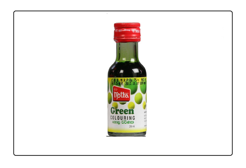 Motha Green Food Colouring - Pack of 6 (28ml each) Global Snacks