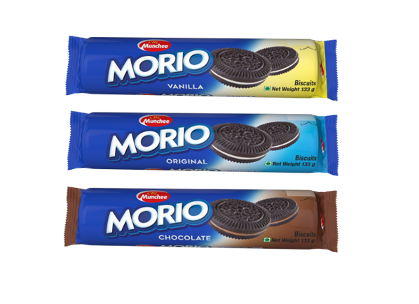Munchee Morio Biscuits Vanilla, Chocolate, and Original Mix 133g | Pack of 3 Global Snacks