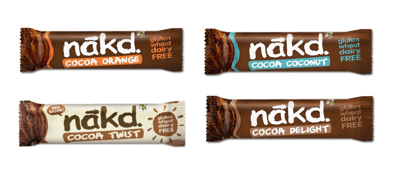 Nakd Celebration Box | Cocoa Special | Natural Fruit & Nut Bars | Vegan Bars | Gluten-Free | Healthy Snack | 35g each (Pack of 20) Global Snacks
