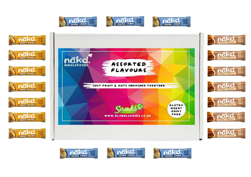 Nakd Celebration Box | Nutty Special | Natural Fruit & Nut Bars | Vegan Bars | Gluten-Free | Healthy Snack | 35g each (Pack of 20) Global Snacks