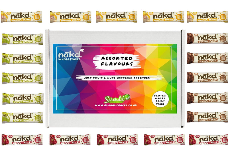 Nakd Celebration Box | Oaties Special | Natural Fruit & Nut Bars | Vegan Bars | Gluten-Free | Healthy Snack | 35g each (Pack of 20) Global Snacks
