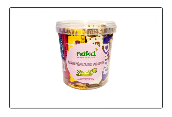 Nakd Scrumptious Assorted Bars Tub of 20 - All Different Flavours Global Snacks