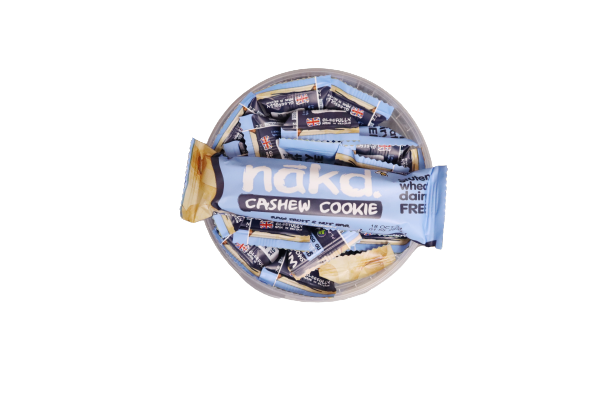 Nakd Scrumptious Cashew Cookie Bars Tub of 20 Global Snacks