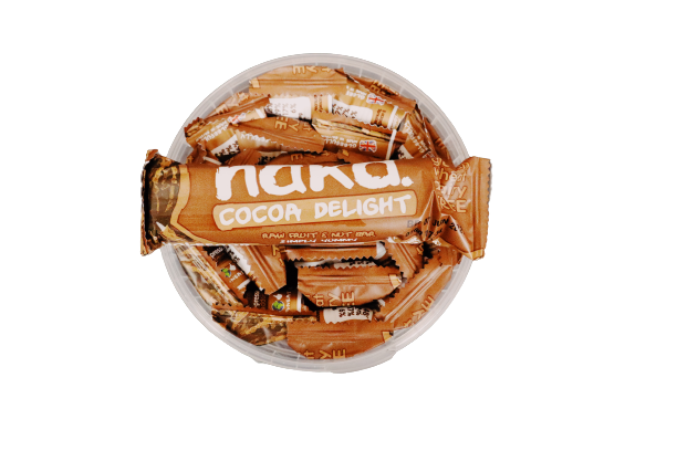 Nakd Scrumptious Cocoa Delight Bars Tub of 20 Global Snacks
