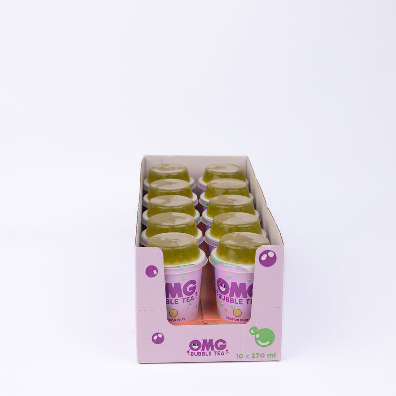 OMG BUBLE TEA 10 x 270ML - Normal Is Boring, Passion Fruit Bubble Tea Kit