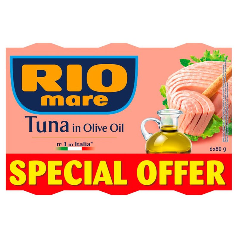 Rio Mare Tuna Fish in Olive Oil | Pack of 48 x 80g Global Snacks