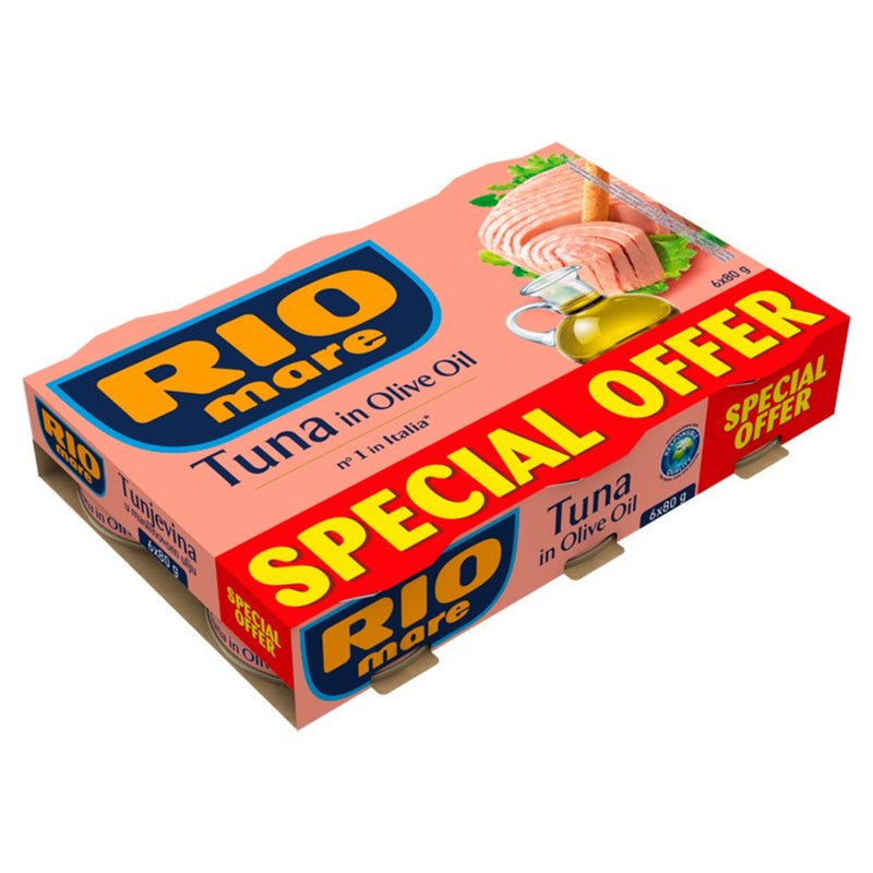 Rio Mare Tuna Fish in Olive Oil | Pack of 48 x 80g Global Snacks