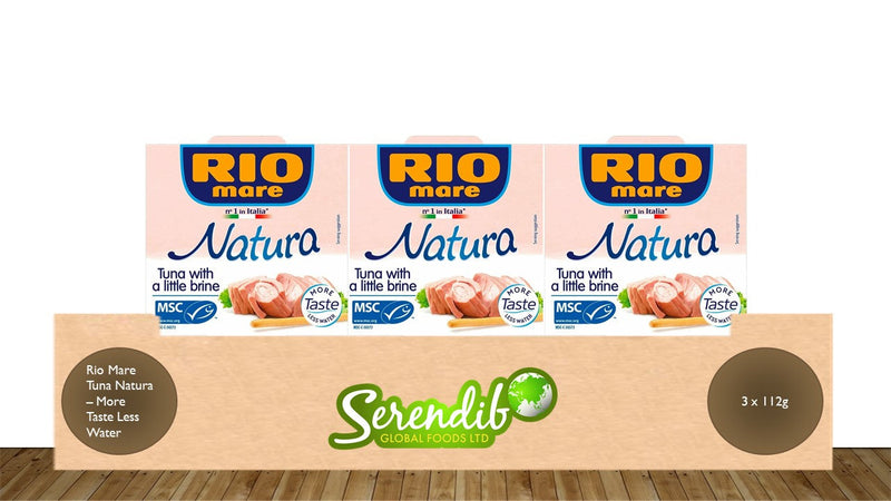 Rio Mare Tuna Natura - More Taste Less Water | Pack of 3 x 112g Global Snacks
