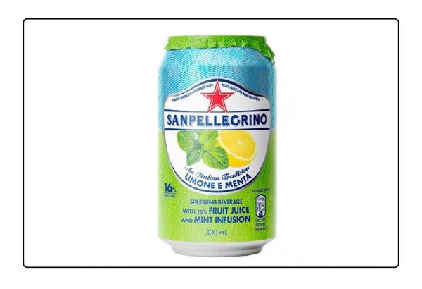 Sanpellegrino Mint Cans 24 Pack (330ml x 24) Global Snacks