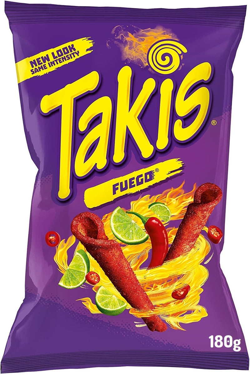 Takis Fuego Chips 180g Pack of 10 Global Snacks
