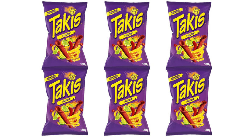 Takis Fuego Chips 180g Pack of 6 Global Snacks