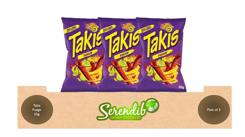 Takis Fuego Chips 55g Pack of 3 Global Snacks