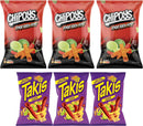 Takis Fuego Hot Chilli Spicy 55g (Pack of 3) | Chipoys Tortilla Chips, Fire Red Hot Flavor (Pack of 3) Global Snacks