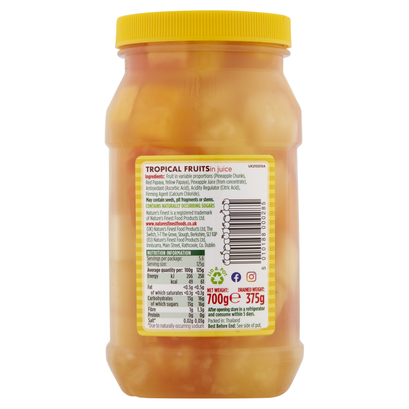 Nature's Finest Tropical Fruits In Juice 700g