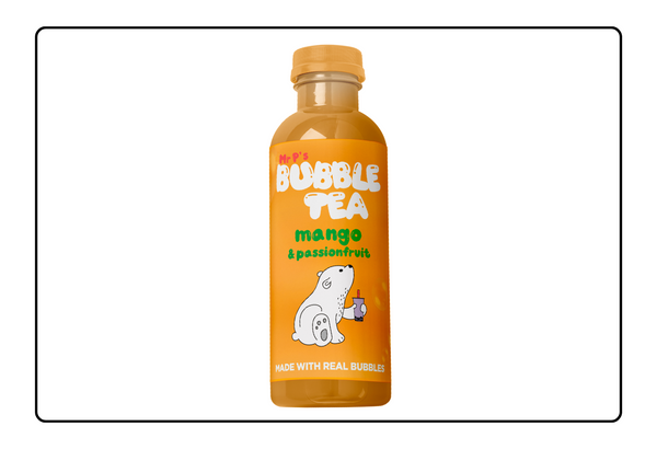Mr P's Bubble Tea | Mango and Passion Fruit Flavoured Bubble Tea With Popping Bubbles | Pack of 6
